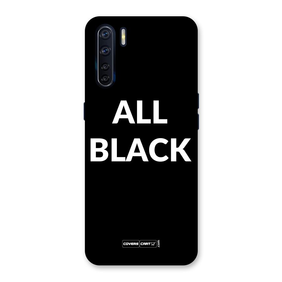 Raftaar All Black Back Case for Oppo F15