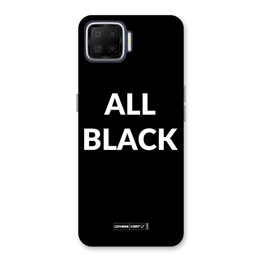 Raftaar All Black Back Case for Oppo F17