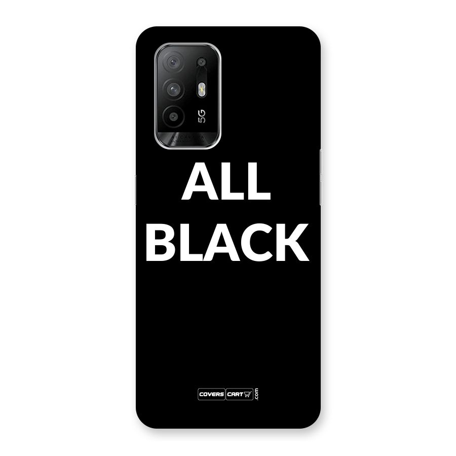 Raftaar All Black Back Case for Oppo F19 Pro Plus 5G