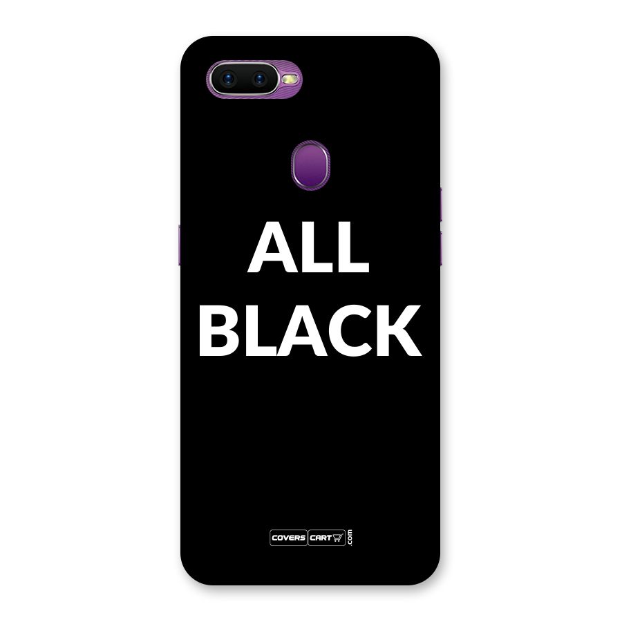 Raftaar All Black Back Case for Oppo F9