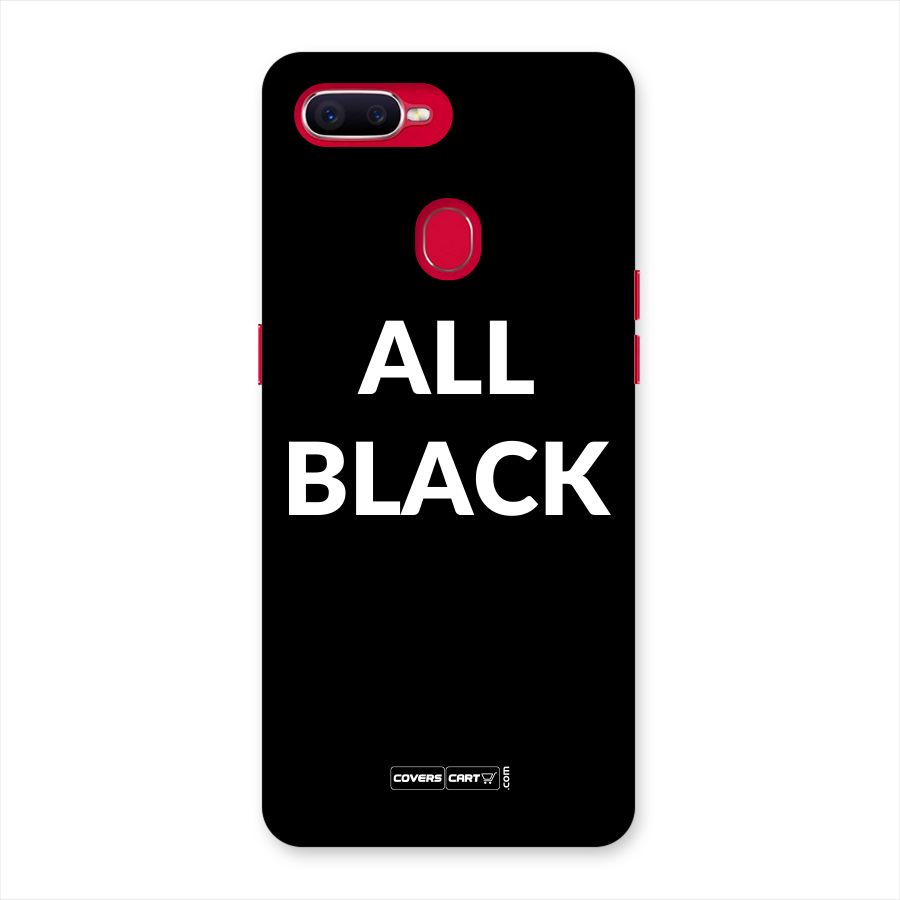 Raftaar All Black Back Case for Oppo F9 Pro