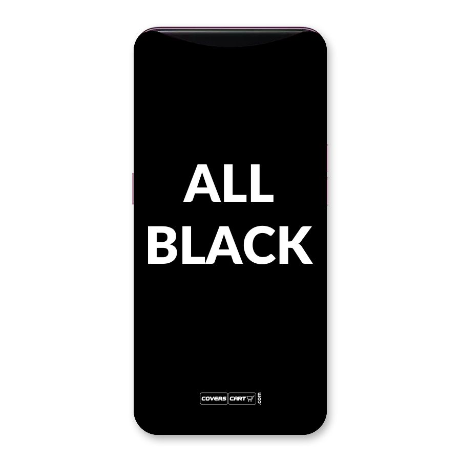 Raftaar All Black Back Case for Oppo Find X