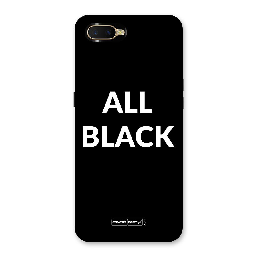 Raftaar All Black Back Case for Oppo K1