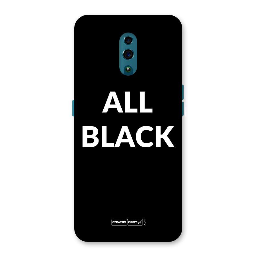 Raftaar All Black Back Case for Oppo Reno