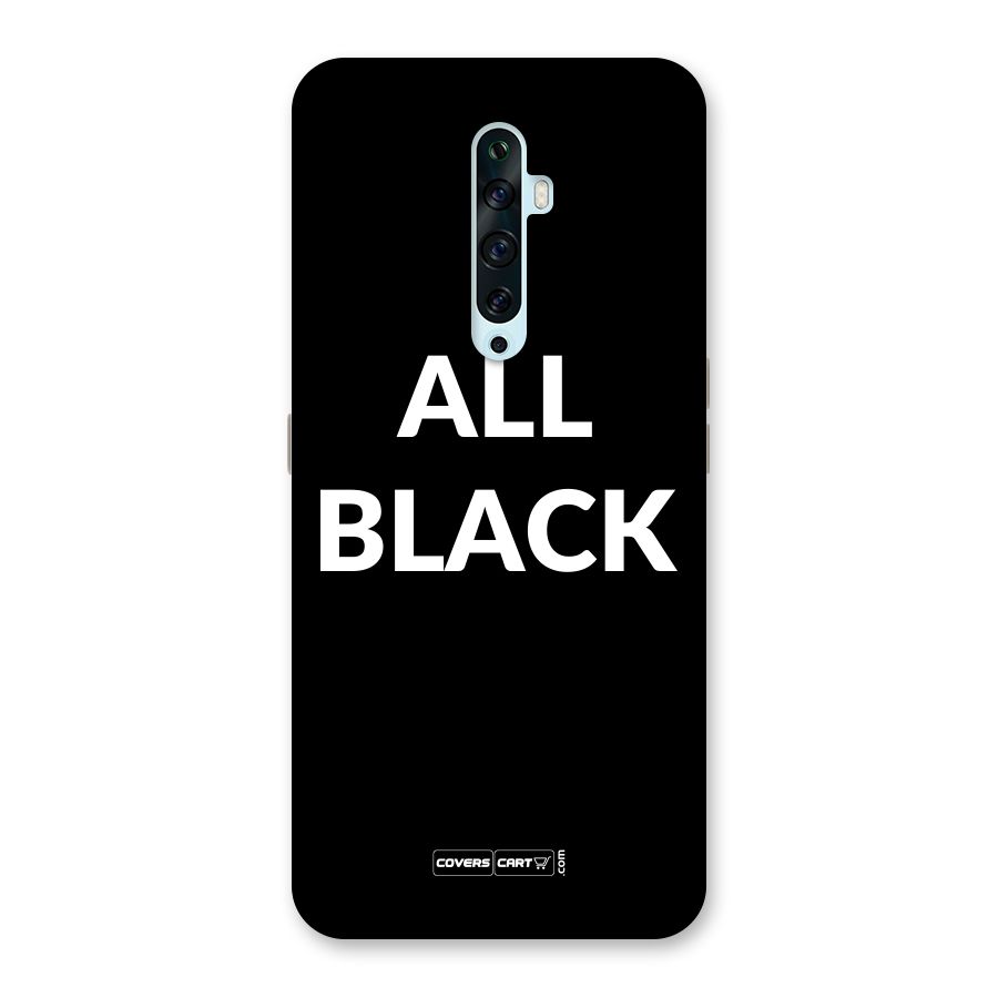 Raftaar All Black Back Case for Oppo Reno2 F