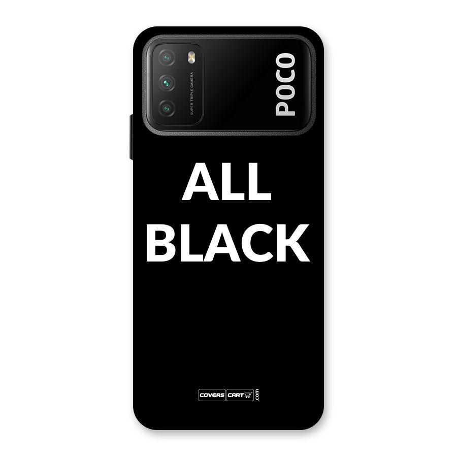 Raftaar All Black Back Case for Poco M3