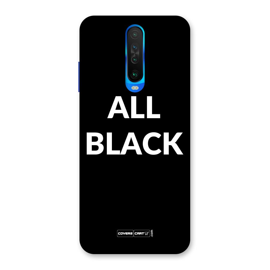 Raftaar All Black Back Case for Poco X2