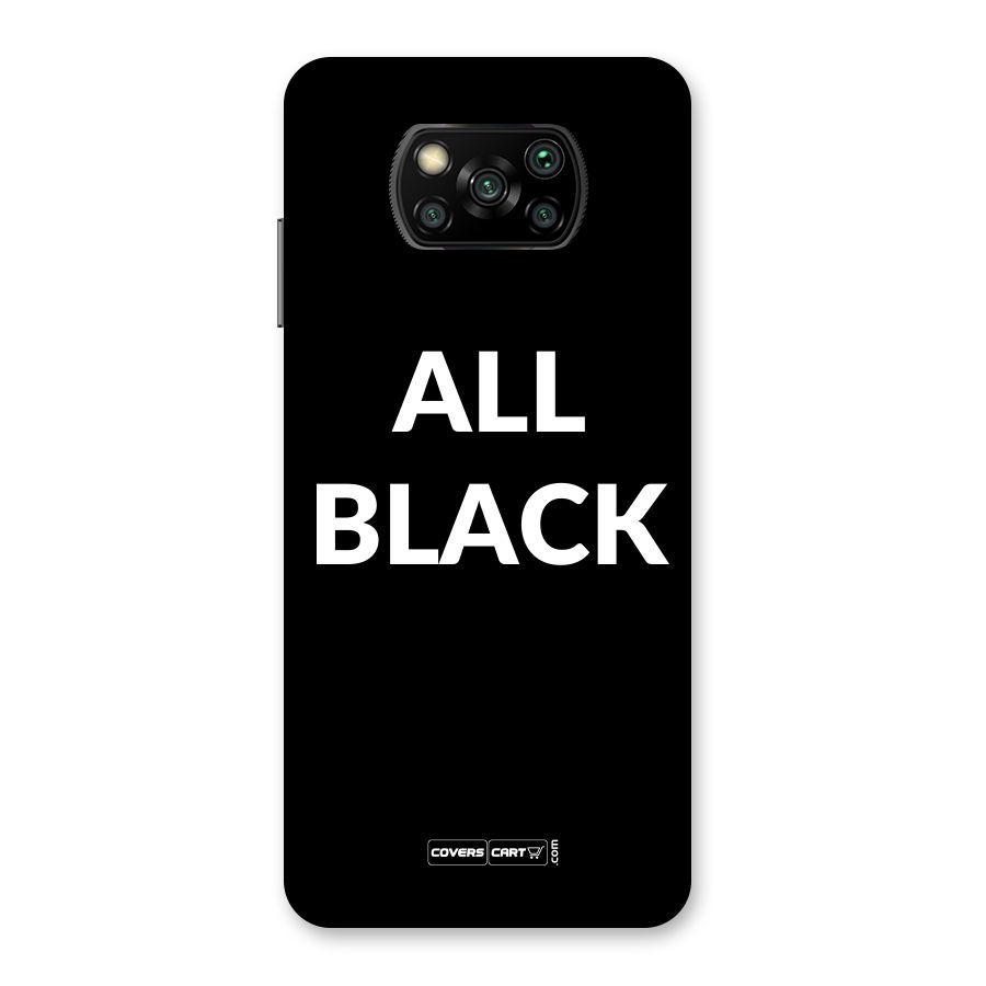 Raftaar All Black Back Case for Poco X3