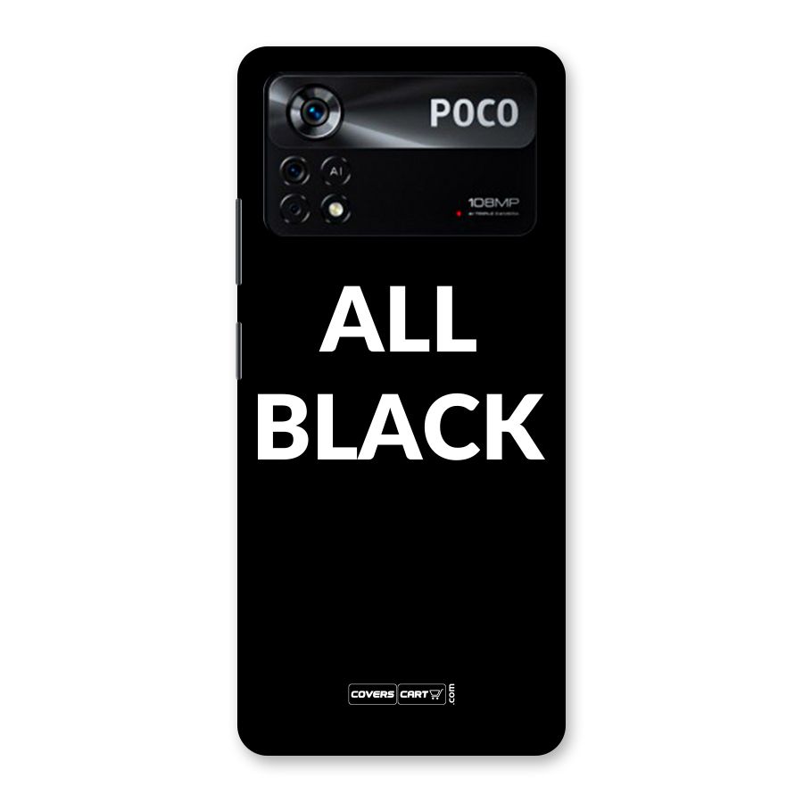 Raftaar All Black Back Case for Poco X4 Pro 5G