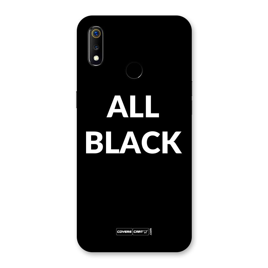 Raftaar All Black Back Case for Realme 3