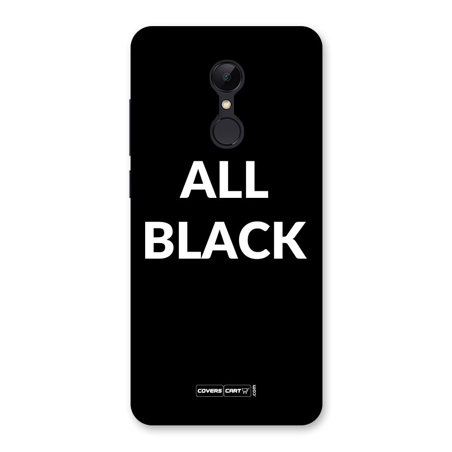 Raftaar All Black Back Case for Redmi 5