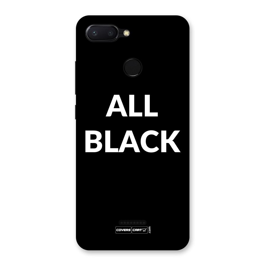 Raftaar All Black Back Case for Redmi 6