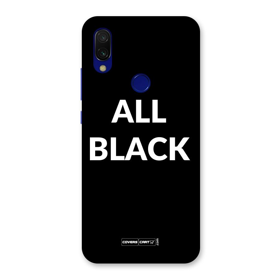 Raftaar All Black Back Case for Redmi 7