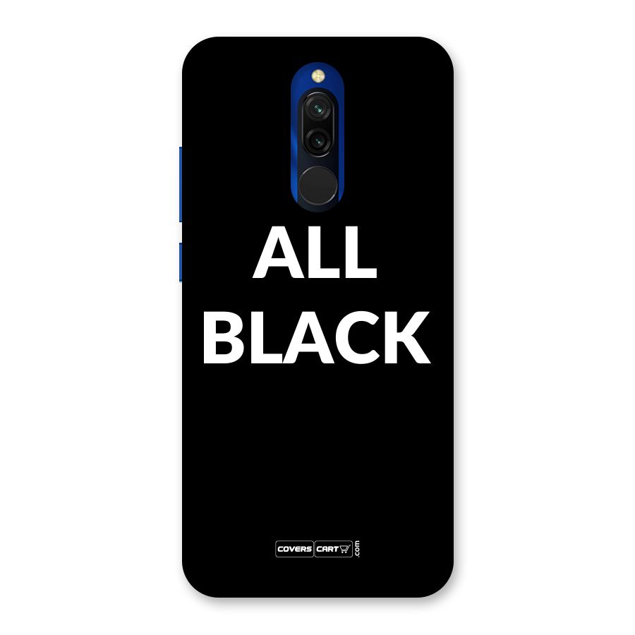 Raftaar All Black Back Case for Redmi 8