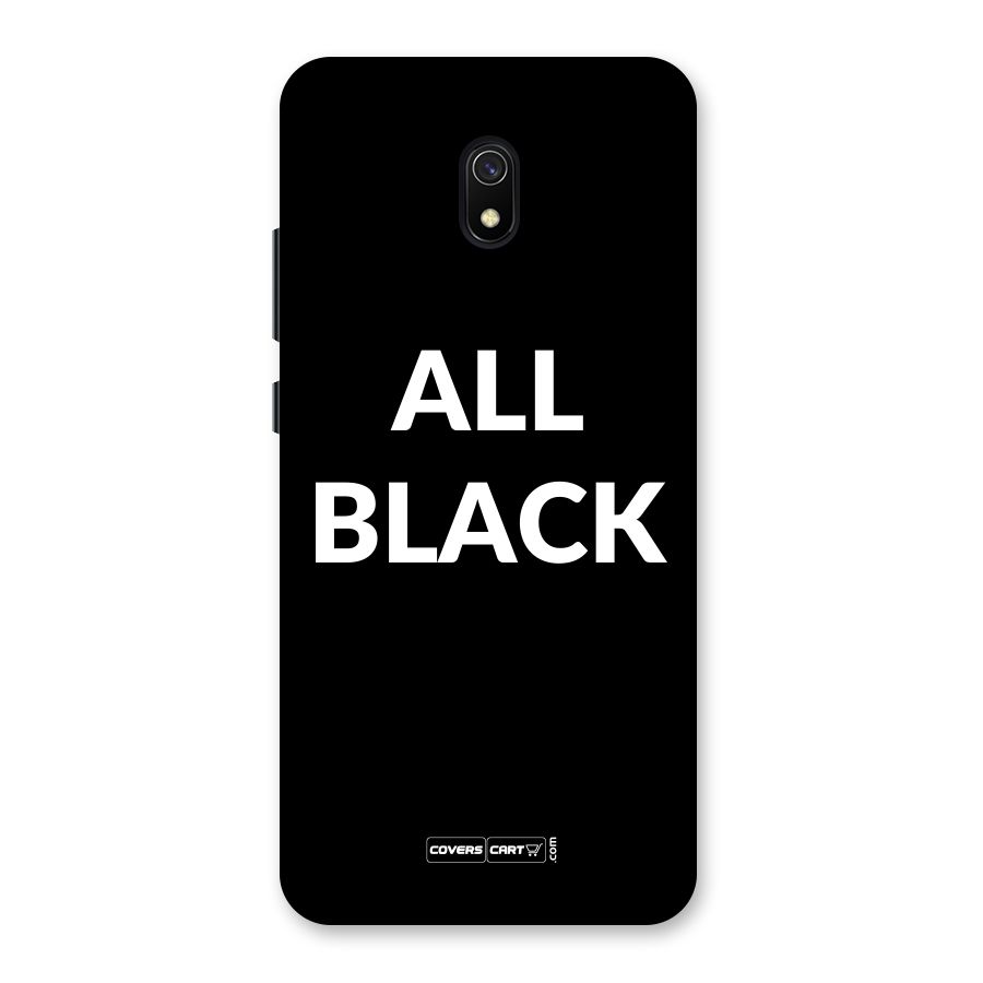 Raftaar All Black Back Case for Redmi 8A