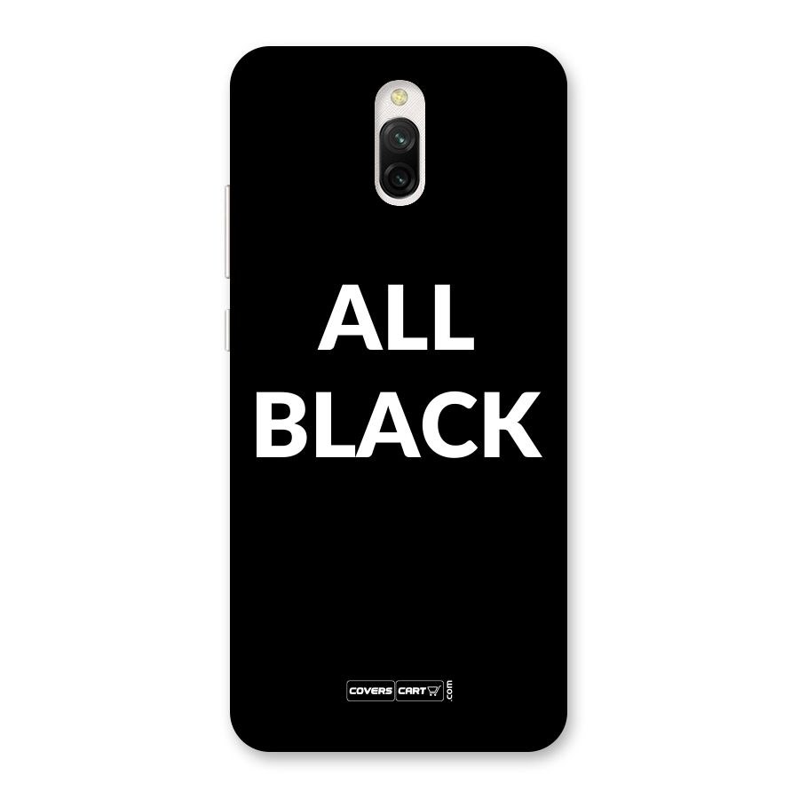 Raftaar All Black Back Case for Redmi 8A Dual