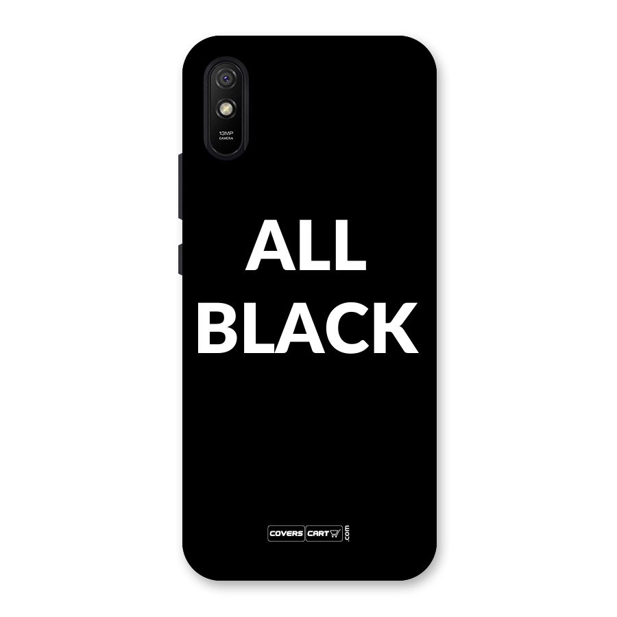 Raftaar All Black Back Case for Redmi 9i