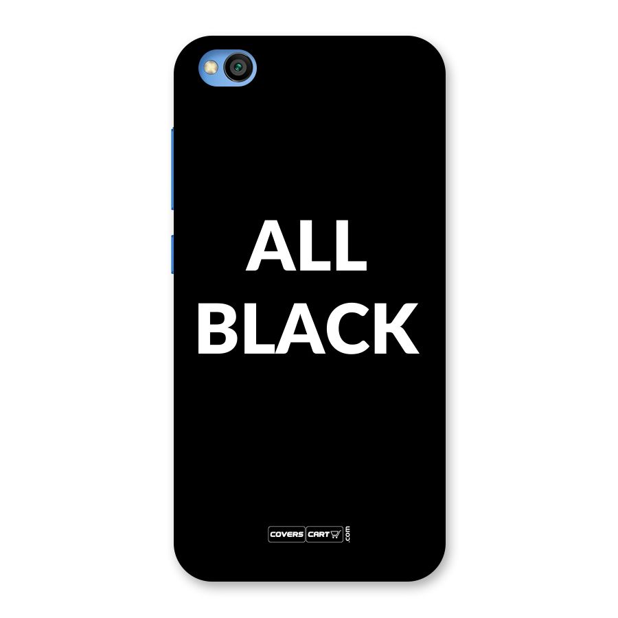 Raftaar All Black Back Case for Redmi Go