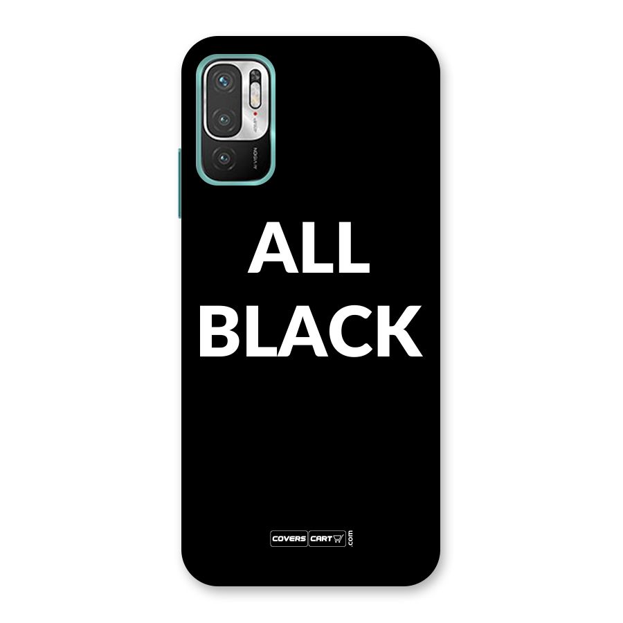 Raftaar All Black Back Case for Redmi Note 10T 5G