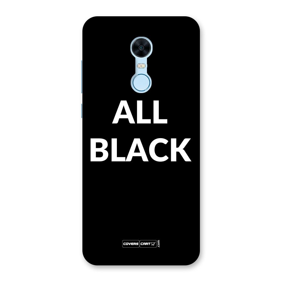Raftaar All Black Back Case for Redmi Note 5
