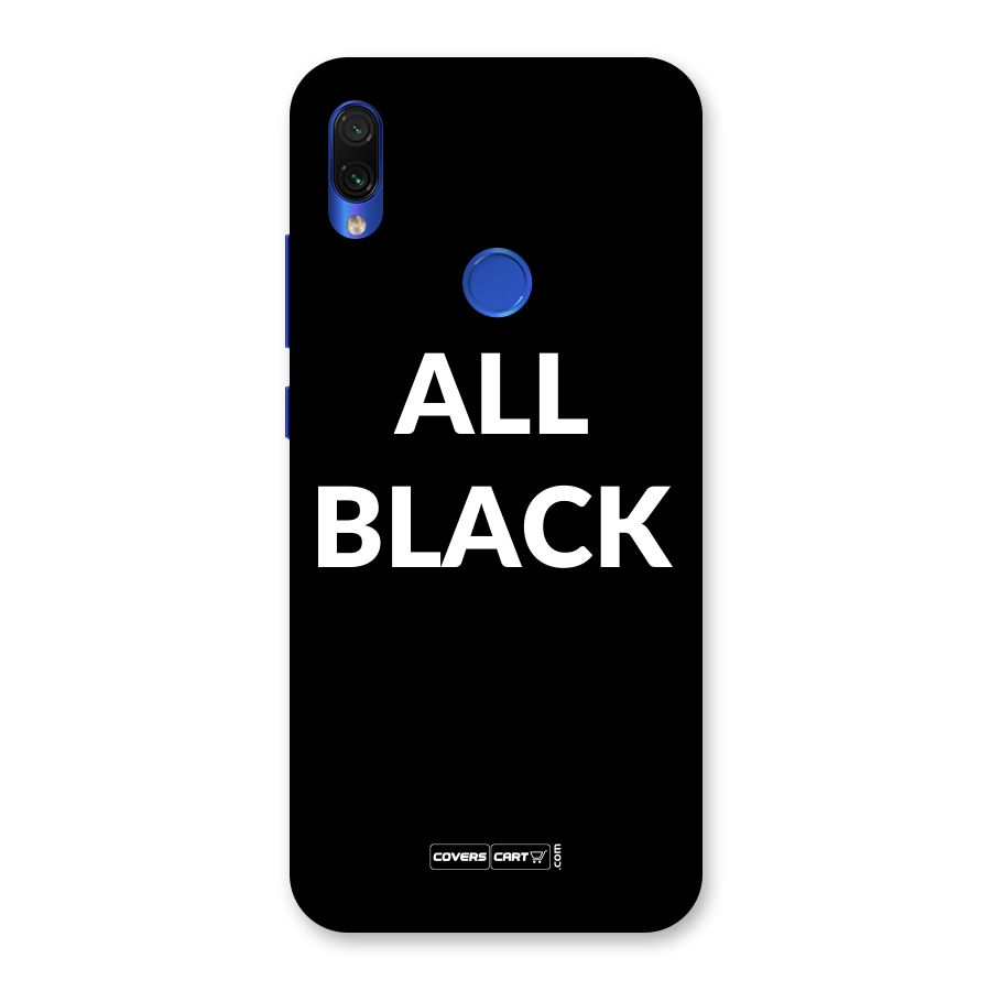 Raftaar All Black Back Case for Redmi Note 7S