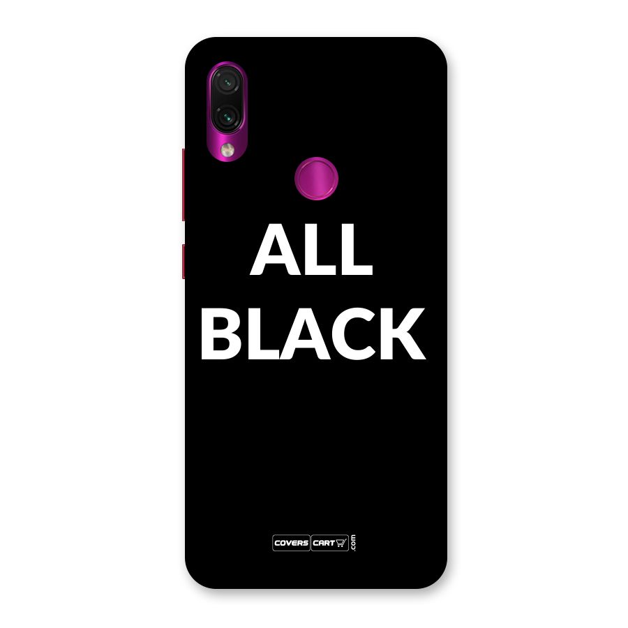 Raftaar All Black Back Case for Redmi Note 7 Pro