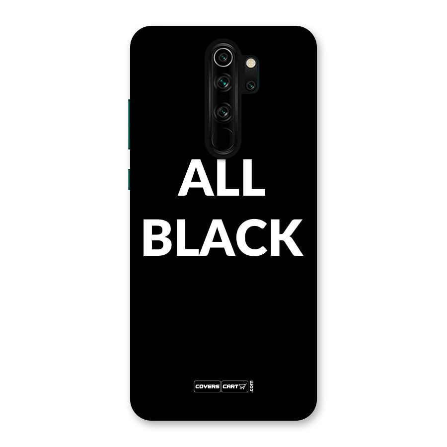 Raftaar All Black Back Case for Redmi Note 8 Pro
