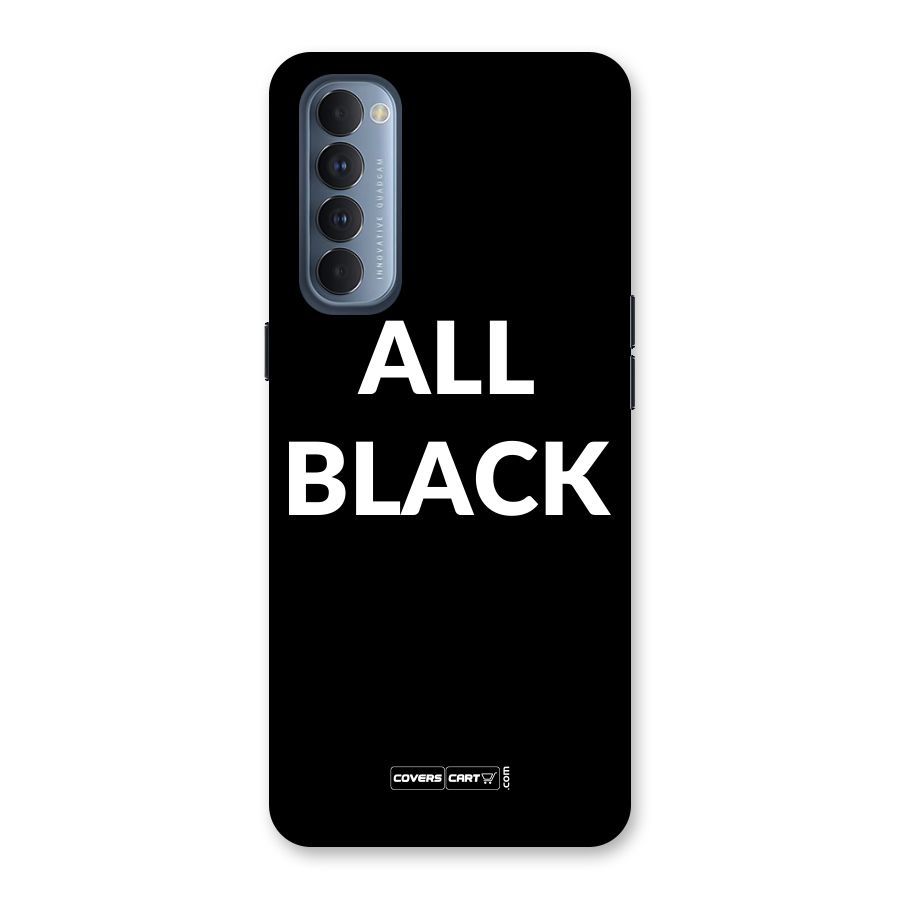 Raftaar All Black Back Case for Reno4 Pro