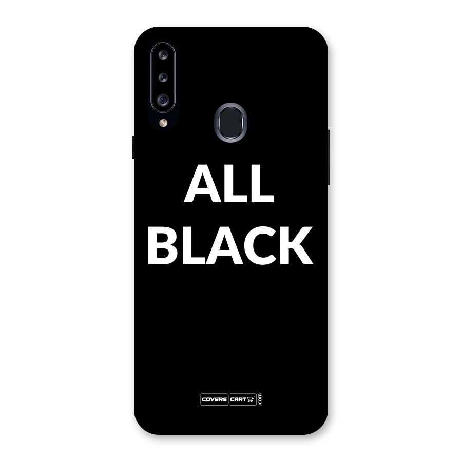Raftaar All Black Back Case for Samsung Galaxy A20s