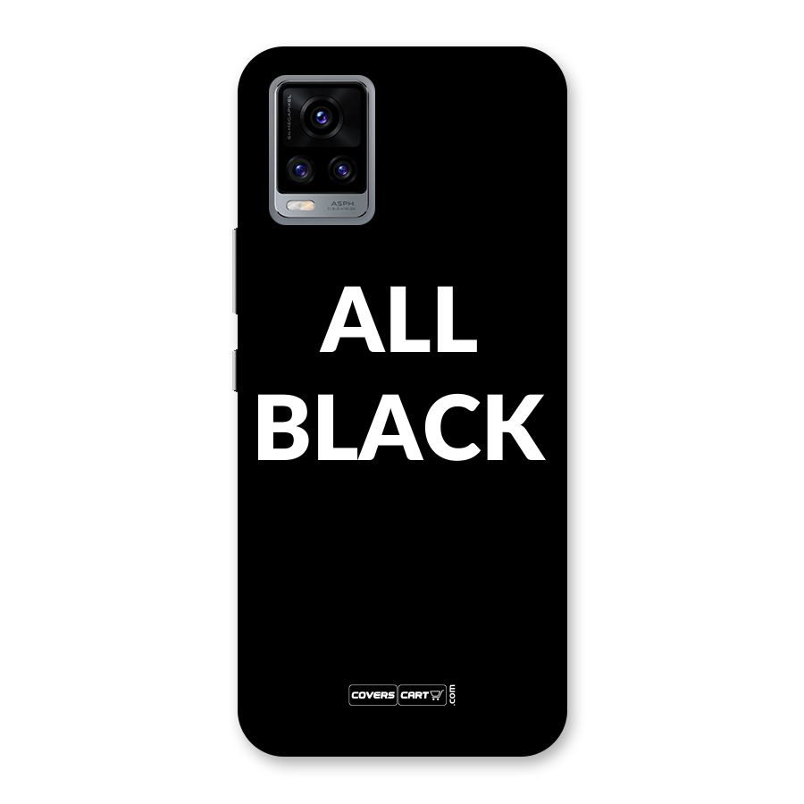 Raftaar All Black Back Case for Vivo V20