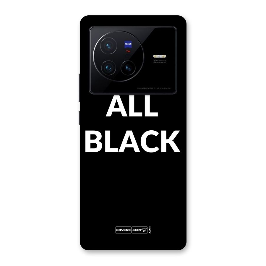 Raftaar All Black Back Case for Vivo X80