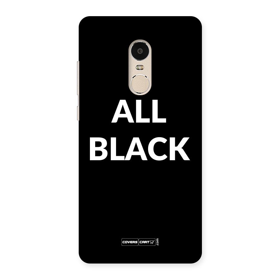 Raftaar All Black Back Case for Xiaomi Redmi Note 4