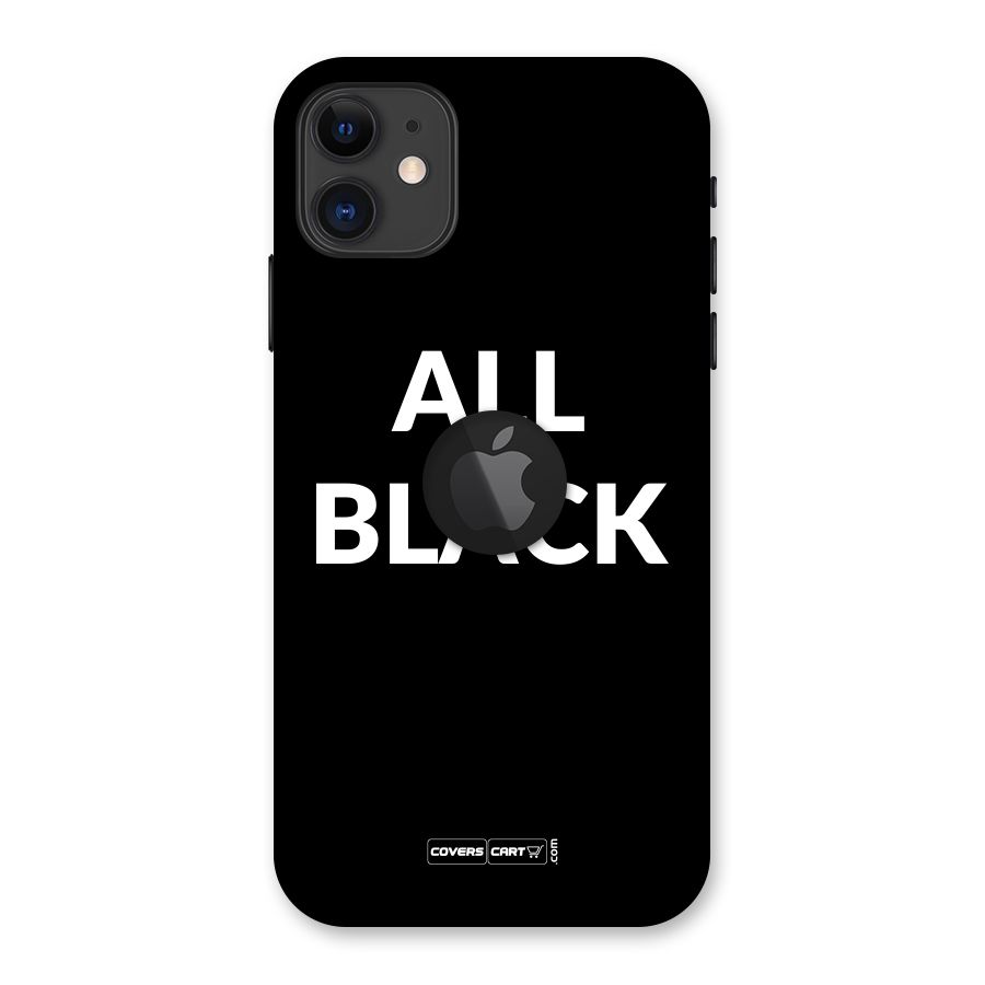 Raftaar All Black Back Case for iPhone 11 Logo Cut