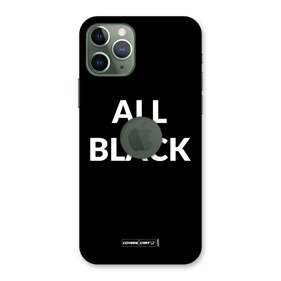 Raftaar All Black Back Case for iPhone 11 Pro Logo  Cut