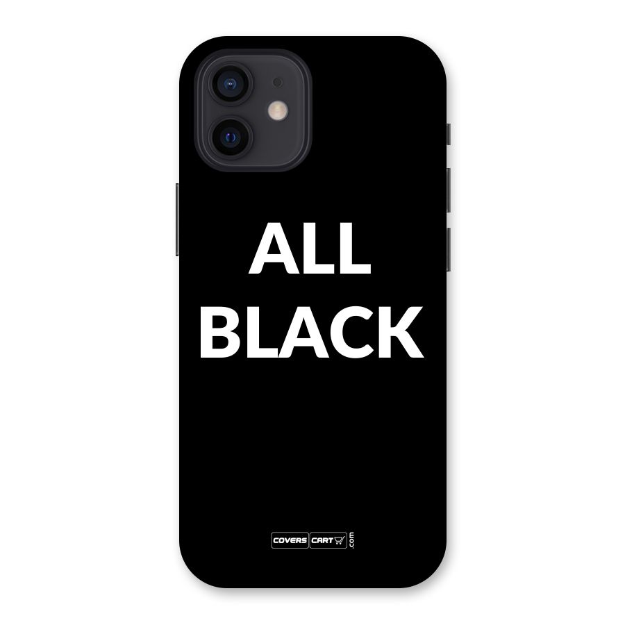 Raftaar All Black Back Case for iPhone 12