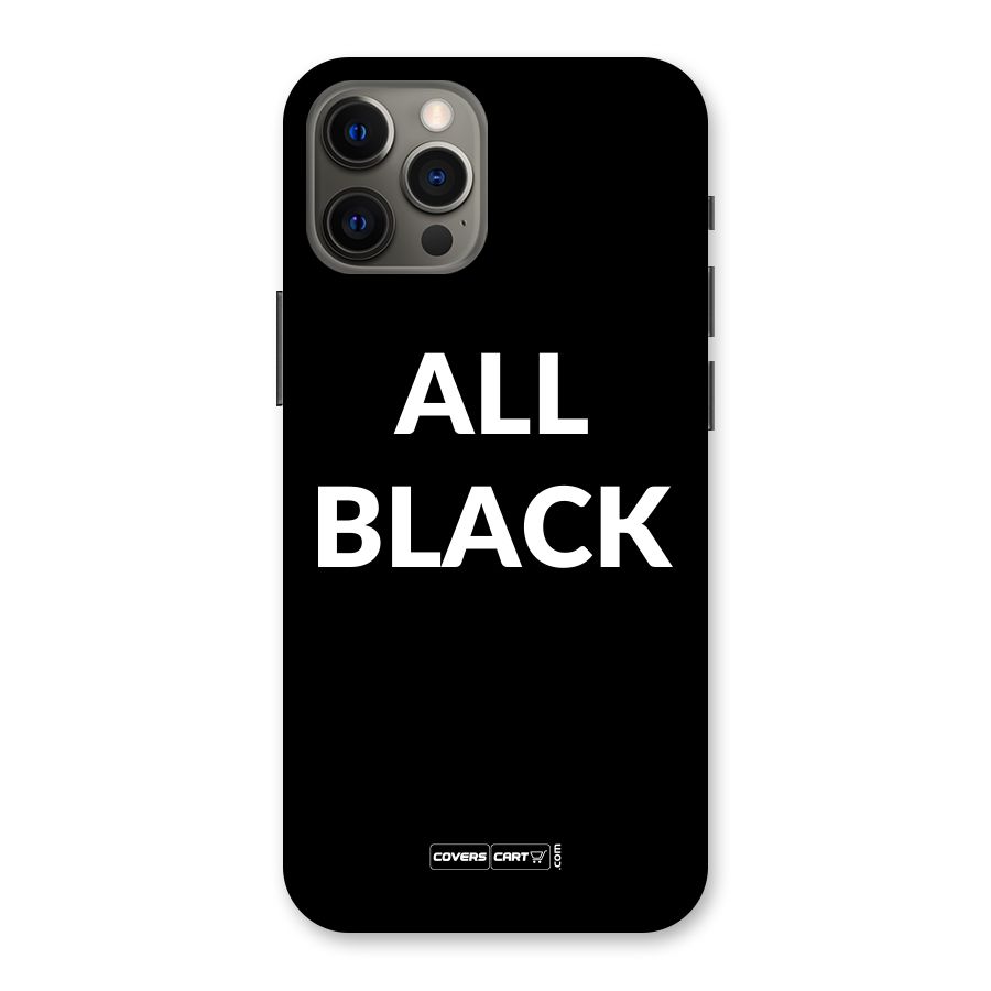 Raftaar All Black Back Case for iPhone 12 Pro Max