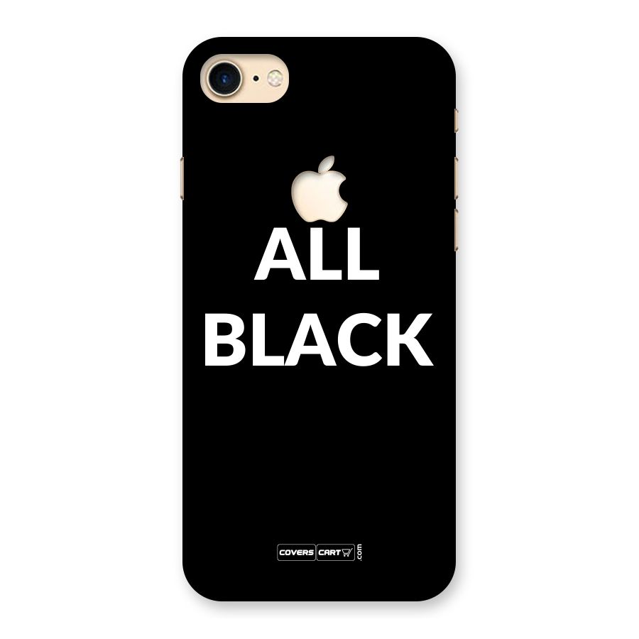 Raftaar All Black Back Case for iPhone 7 Apple Cut
