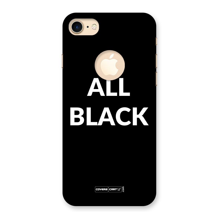 Raftaar All Black Back Case for iPhone 7 Logo Cut