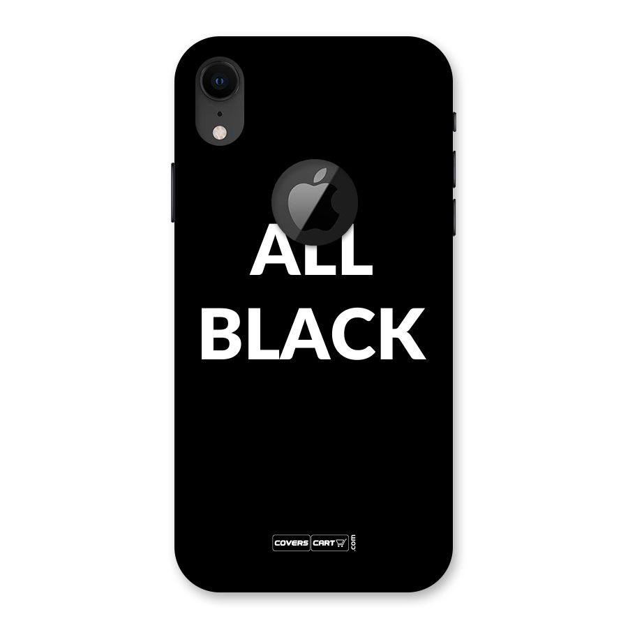 Raftaar All Black Back Case for iPhone XR Logo Cut