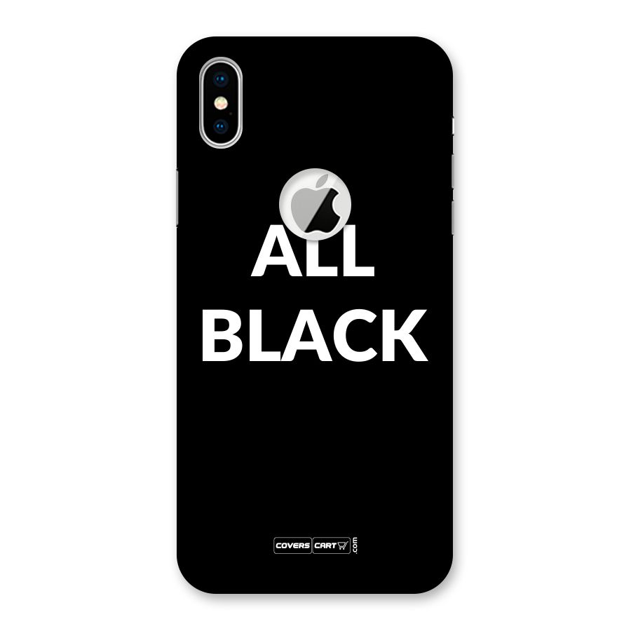 Raftaar All Black Back Case for iPhone XS Logo Cut