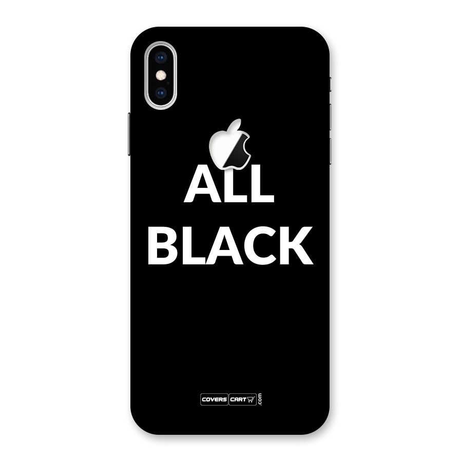 Raftaar All Black Back Case for iPhone XS Max Apple Cut