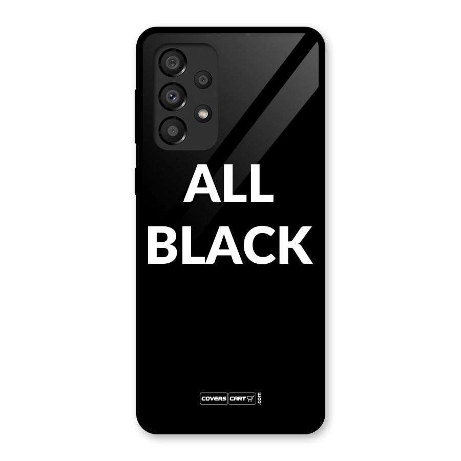 Raftaar All Black Glass Back Case for Galaxy A33 5G
