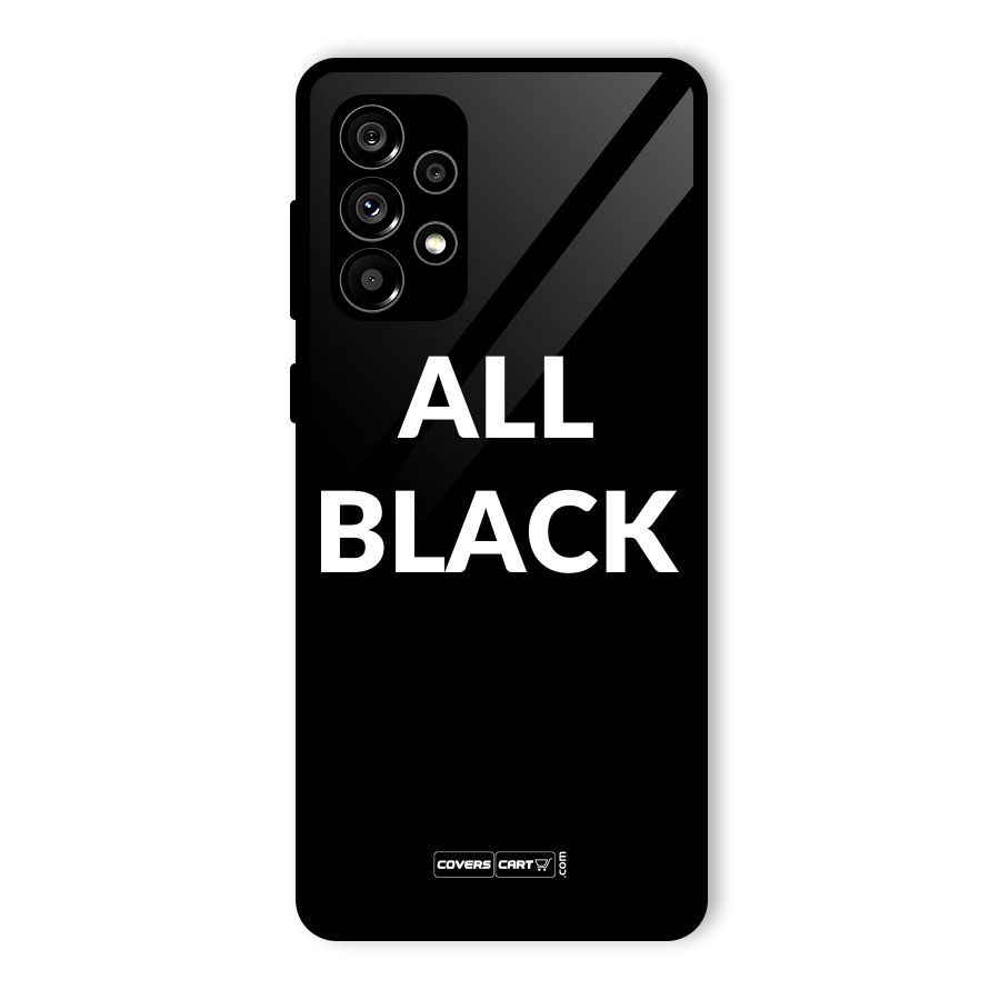 Raftaar All Black Glass Back Case for Galaxy A73 5G