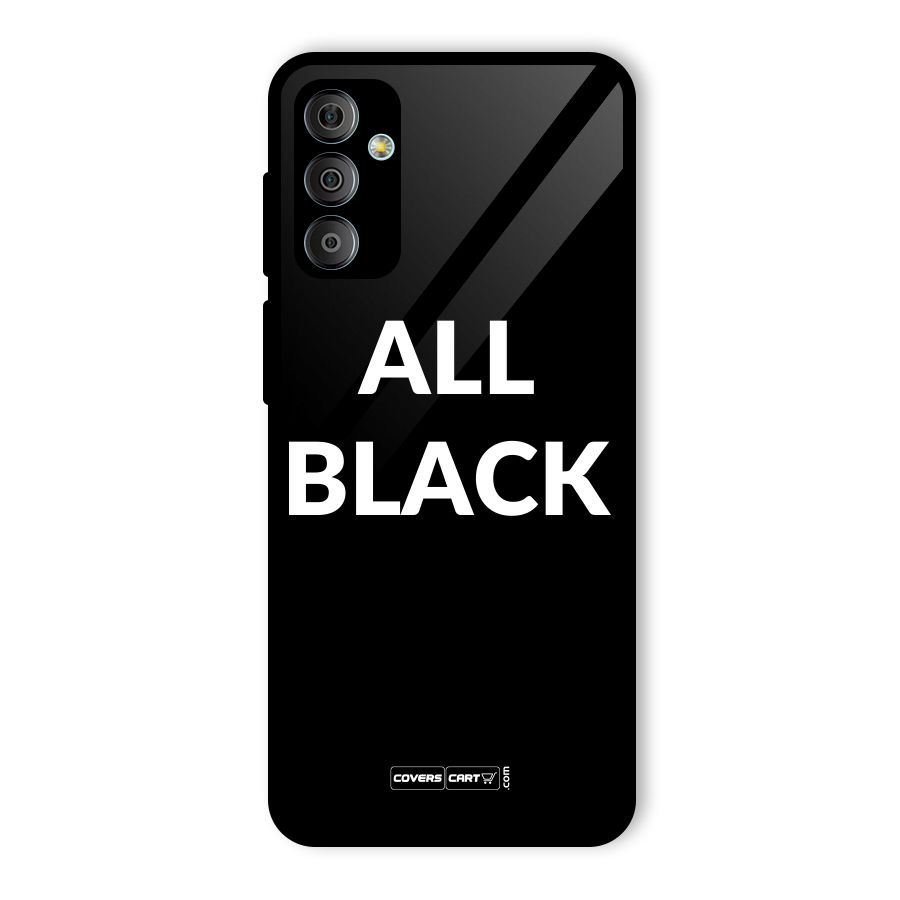 Raftaar All Black Glass Back Case for Galaxy F23