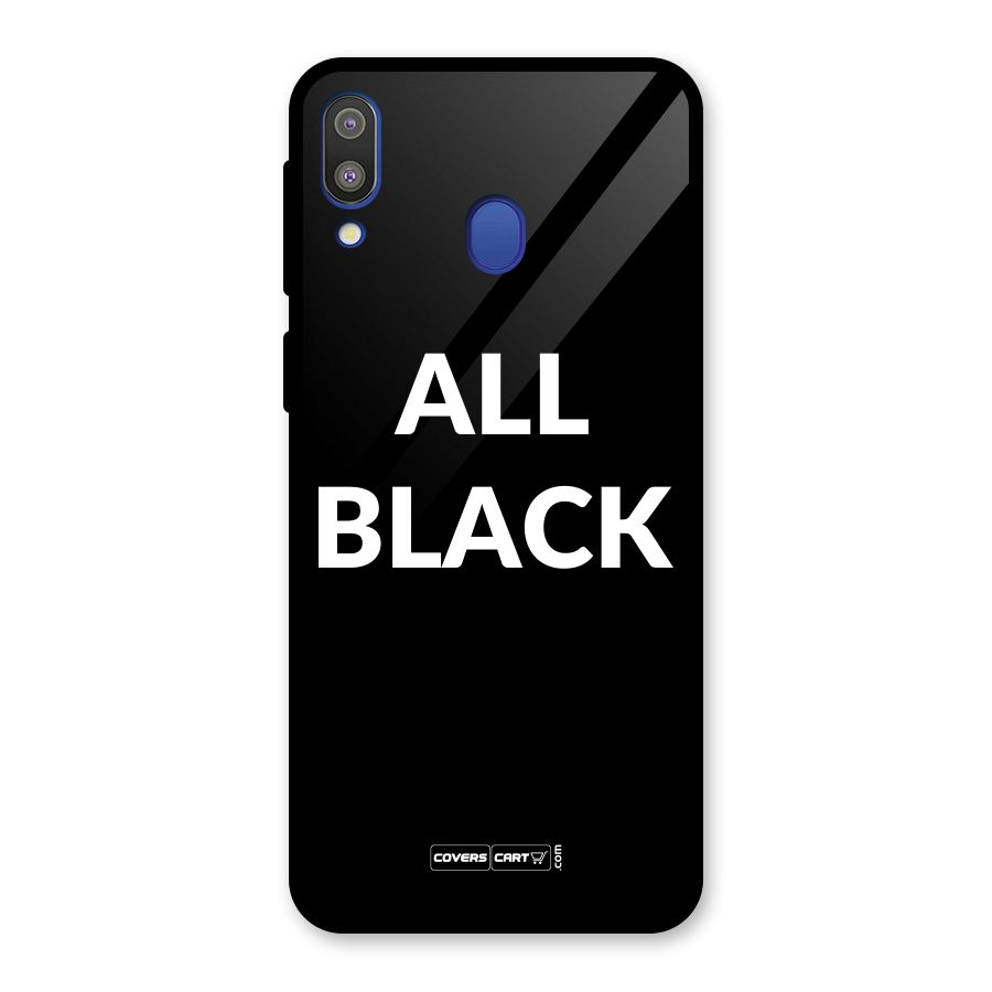 Raftaar All Black Glass Back Case for Galaxy M20