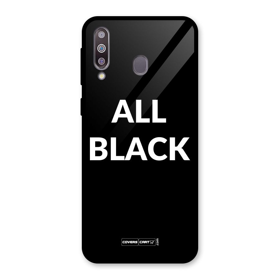 Raftaar All Black Glass Back Case for Galaxy M30