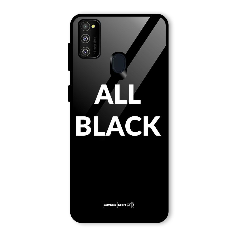 Raftaar All Black Glass Back Case for Galaxy M30s