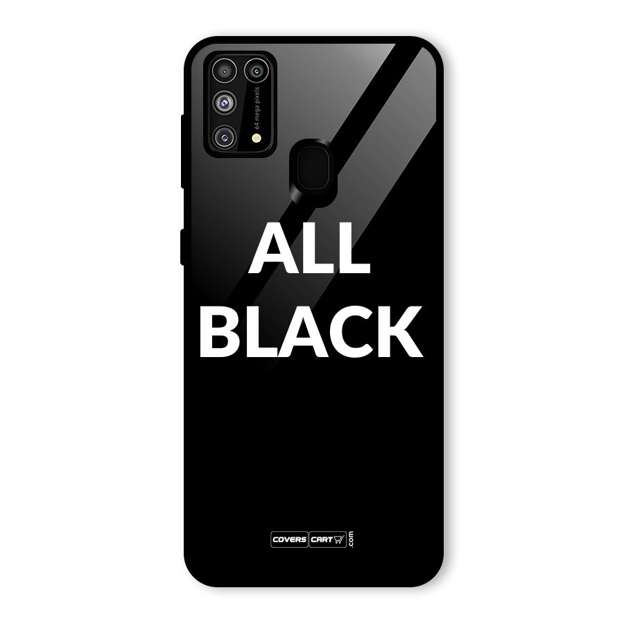 Raftaar All Black Glass Back Case for Galaxy M31