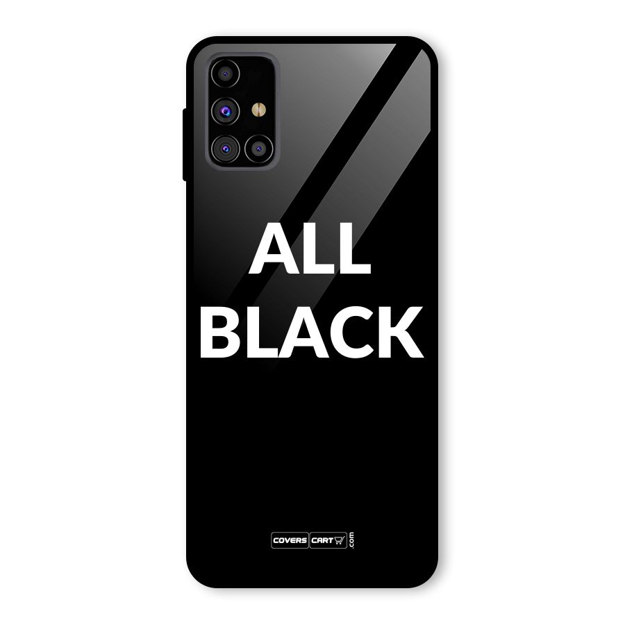 Raftaar All Black Glass Back Case for Galaxy M31s