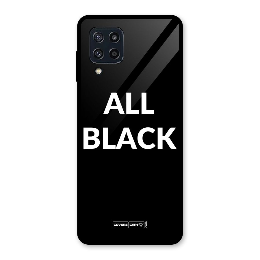 Raftaar All Black Glass Back Case for Galaxy M32